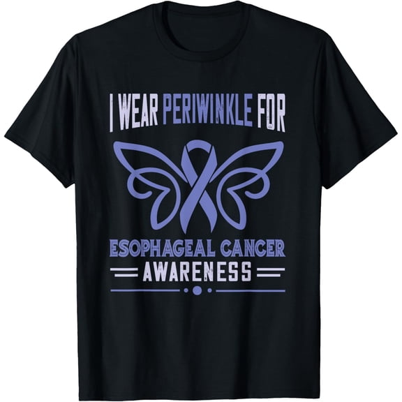 men and women can wear，Esophageal Cancer Awareness Periwinkle Esophageal Cancer T-Shirt