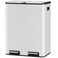 thumbnail image 1 of Pirecart 2 x 8 Gallon Dual Trash Can for Kitchen, Rectangular Stainless Steel Recycling Garbage Can with Lids & 2 Built-in Odor Control Box, 1 of 11