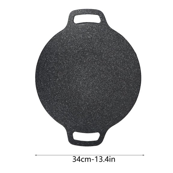 Bwiyojiz 12.6 in Round Non-stick Metal Grill Pan