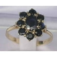 thumbnail image 2 of LBG British Made 10k Yellow Gold Natural Sapphire Womens Statement Ring - 33 size options - Size 9, 2 of 5