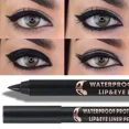 thumbnail image 2 of Delineador de ojos negro y marrón, resistente al agua, secado rápido, Lápiz corrector suave de larga duración, maquillaje de ojos no floreciente, cosméticos （02 Brown, 2 of 5