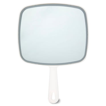 Equate Large Hand Face Mirror Also with 3X and 5X Magnification, White, Size 12.45" x 8.85" x 0.32", 1 Count