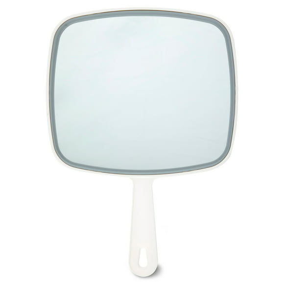 Equate Large Hand Face Mirror, White