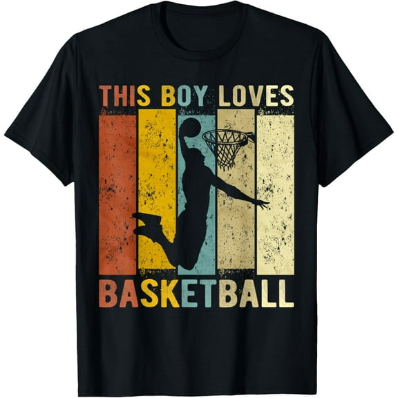 This Boy Loves Basketball Boys Basketball T-Shirt
