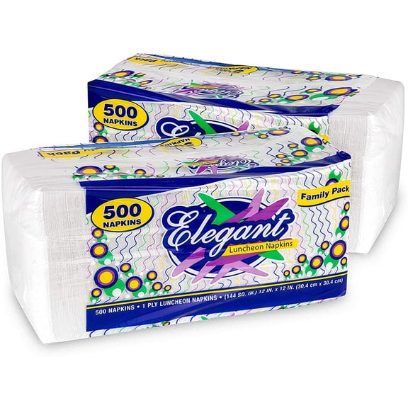 12" Disposable White Paper Napkins (1000 Pack) by Stock Your Home