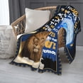 thumbnail image 4 of to My Son Blanket Gifts from Mom Best Birthday Gift for My Son College Graduation Wedding Christmas Super Soft Cozy Lion Flannel Throw Blanket Couch Sofa Bed Living Room 60x50in, 4 of 5