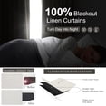 thumbnail image 2 of Cortinas QjMyDeco, 100% lino opaco, 270 x 275 cm, color marfil, 2 paneles, 2 of 8