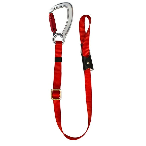 Fusion Climb 38-Inch Lanyard With Double Locking True Captive Eye Steel Hook
