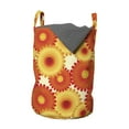 thumbnail image 1 of Orange Laundry Bag, Gerbera Flowers Petals in Graphic Style Vibrant Summer Nature Design, Hamper Basket with Handles Drawstring Closure for Laundromats, 13" x 19", Orange Yellow Scarlet, by Ambesonne, 1 of 4