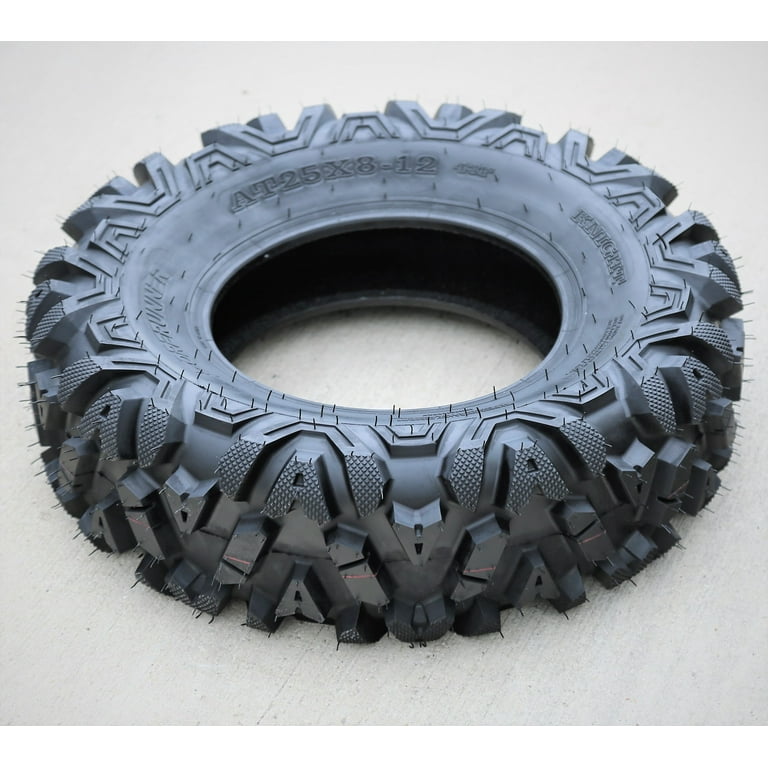 ATV/UTV Tires 25x8-12 (Set Of 2) – 6PR All-Terrain Tubeless Tires For Off-Road, Mud, Sand