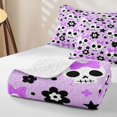 thumbnail image 4 of Manfei 3D Cartoon Skull Halloween Bed Spread Queen,Vintage Skeleton Print Queen Coverlet Set,3 Pieces,1 Quilt and 2 Pillowcases, 4 of 7
