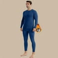 thumbnail image 5 of Zimjoy Thermal Underwear Long Johns for Men Fleece Thermals Shirt and Leggings Sets Skiing Base Layer Thermal Underwear for Winter Ski, Navy L, 5 of 5