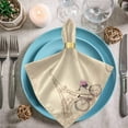 thumbnail image 3 of GZHJMY Stylish Romantic Paris Eiffel Tower Bicycle Cloth Napkins, Set of 4 20 x 20 Inch Soft & Comfortable Polyester Dinner Napkin for Family, Restaurant, Weddings, Parties, Cocktail, 3 of 6