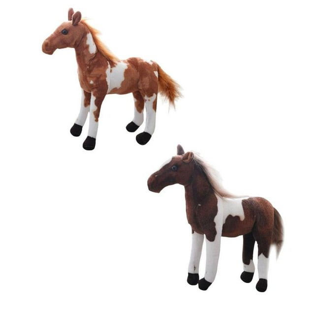 Figura de Caballo de simulación encantadora de 2 piezas Hugo EstiloG Juguetes de peluche