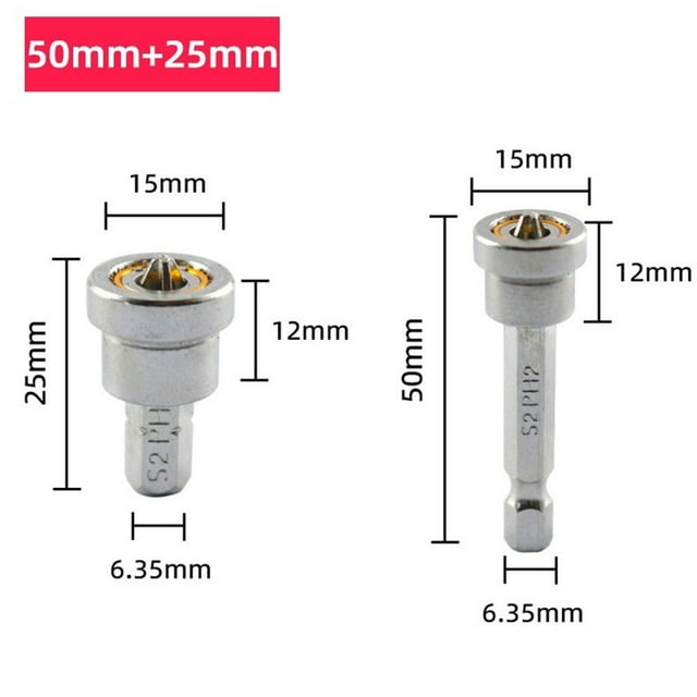 NEW with Magnetic Ring Positioning Screwdriver Bits Woodworking Screw Hex Shank