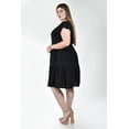 thumbnail image 2 of Vestido corto con olanes Roman Fashion /Tallas Extras, 4355 (Negro) negro 42, 2 of 6