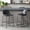 Black, variant on MCQ Counter Height Bar Stools Set of 2, Faux Leather 26 inch High Barstools with Back and Metal Leg, for Home Kitchen Office, Black