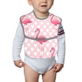 thumbnail image 6 of Susaid Cute Flamingo with Heart Print Bibs for Babies Toddlers Adjustable Waterproof Free Soft Durable Bibs for eating with Large Pocket Food Catcher, 6 of 8