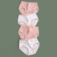 thumbnail image 2 of FINALGANG Girls 4 Pack Briefs With Cartoon Prints Kids Teen Breathable Comfortable Underwear With Lace Trim For Casual Daily Wear Pink 7-8 Years, 2 of 3