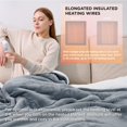 thumbnail image 2 of Jinsinto Heated Blanket Electric Throw - 6 Heat Settings with 4 Time Settings, 3hrs Timer Auto Shut Off (50×60 inches, Grey), 2 of 5
