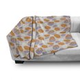 thumbnail image 3 of Abstract Soft Flannel Fleece Blanket, Swirled Design Geometrical Motifs Ornate Spring Themed Illustration Print, Cozy Plush for Indoor and Outdoor Use, 70" x 90", Orange Mauve Beige, by Ambesonne, 3 of 6