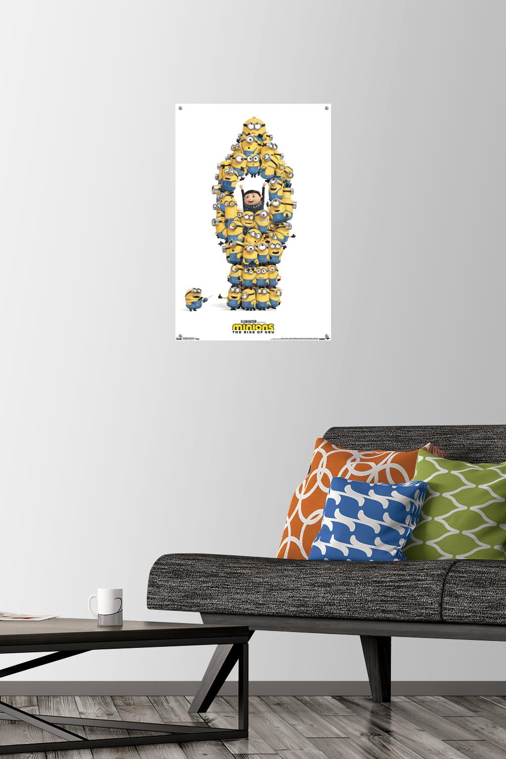 Illumination Minions: Rise Of Gru - Rocket Wall Poster with Push Pins, 14.725" x 22.375"