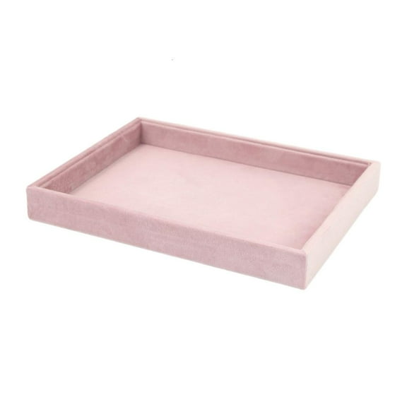 WE-POLUJ Luxurious Pink Jewelry Stand Pink Jewelry Display Tray Jewelry Storage Rack Velvets Fabric Material Perfect for Jewelry