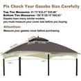 thumbnail image 3 of Replacement Canopy Top for 10x12 Gazebo with Air Vent & Drain Holes - Heavy Duty UV Protection Roof Cover (Brown), 3 of 7