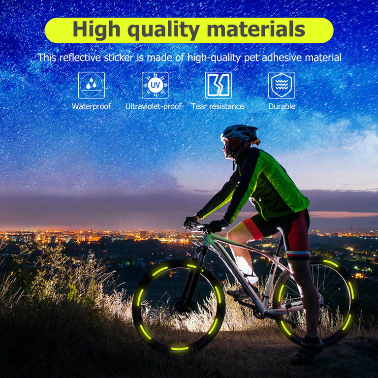 Walbest 10Pcs Reflective Decals Reflective Stickers Safety Warning Sticker  Tapes Waterproofs High Intensity Night Visibility Adhesive for Helmets  Motorbike 2.32 x 2.28 Inch(5.9x5.8cm) 