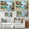 thumbnail image 4 of Designart "Seaside Reflections Rocky Beach painting II" Nautical & Beach Floater Framed Wall Decor, 4 of 7