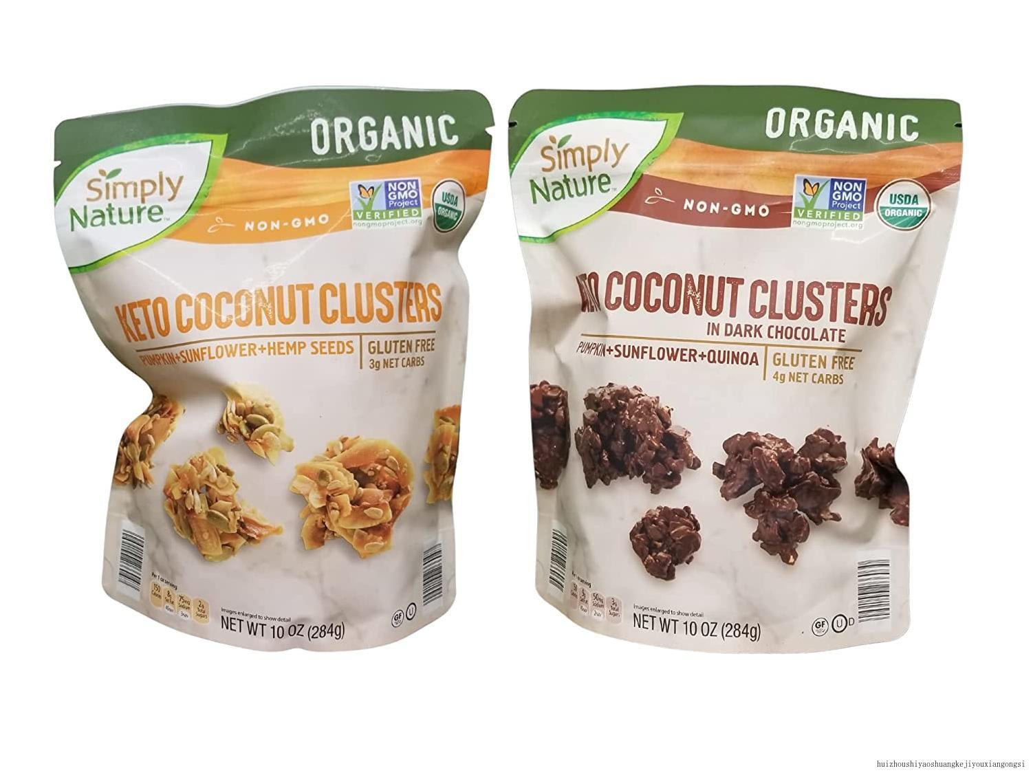 2 Set Simply Nature Keto Coconut Clusters Original And In Dark