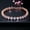 Rose Gold Plated, variant on White Bracelet CZ Round Crown Tennis Chain Link Rose Gold Plated Women Bracelet