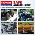 thumbnail image 4 of MOCA Heavy Duty Ratchet Tie Down Straps - 5200 Lbs Breaking Strength 1.6" x 8', with 4 Heavy Duty Ratchet Padded Handles & Coated Chromoly S Hooks & 4 Soft Loop Tie-Downs - Gray, 4 of 9