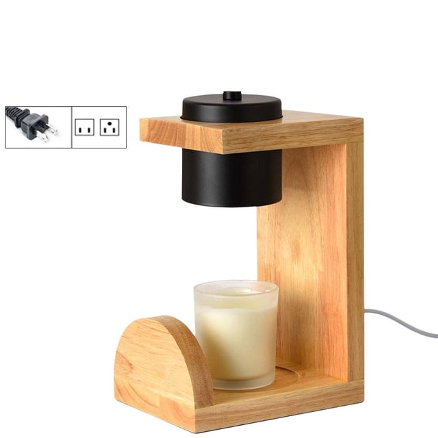Ruifaya Lámpara de vela japonesa caliente, lámpara de vela de aromaterapia para mesita de noche de dormitorio, lámpara de mesa N