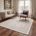 thumbnail image 4 of KUETH 2x7 Soft Botanical Runner Rug, Machine Washable Low Pile Non Slip Backing Rug Runner, Dusty Blue Rug for Hallway Kitchen, 4 of 5