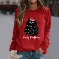 thumbnail image 2 of Chandail à Imprimé de Noël pour Femmes, Chandail Surdimensionné pour Femmes, Automne, Col Rond, Coupe Ajustée, Chandail à Enfiler, Hauts de Veste pour Femmes, Décontracté, Manches Longues, Chandails à Capuchon Athlétiques pour Femmes, Chandails à Enfiler, Chandails d'Entraînement, Blouse Ample, 2 of 4