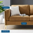 thumbnail image 4 of Sofa, Velvet, Brown, Modern Contemporary Urban Design, Living Lounge Room Hotel Lobby Hospitality, 4 of 10