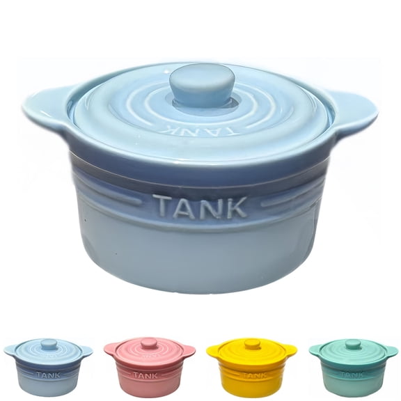 Bouillon Cups, French Onion Soup Bowls With Lid, Soup Crocks Oven Safe, Microwave Soup Bowl With Lid-blue-500ml