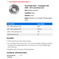 thumbnail image 2 of Front Brake Rotor - Compatible with 2008 - 2015 Land Rover LR2 2009 2010 2011 2012 2013 2014, 2 of 2