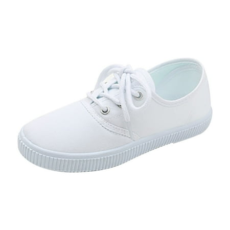

Generic Children Toddler Boys Girls Shoes Flat Shoes Bao Head One Foot Off Girl Canvas Shoes Baby Soft Sole Casual Shoes Simple Fashion Unisex Comfortable Casual Style（4.5-5 Years White）