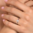 thumbnail image 4 of Gem Stone King 10K Two Tone Gold Forever One Moissanite From Charles & Colvard Solitaire Engagement Ring for Women | 0.50 Cttw | Round 5MM | Gemstone Birthstone | Size 7, 4 of 7