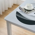 thumbnail image 4 of nygtbtfer Foggy Forest Table Cloth, Fitted Tablecloths with Elastic Edge, WipeableTable Cover for Kitchen Wedding Grey Black Silhouette, 4 of 7