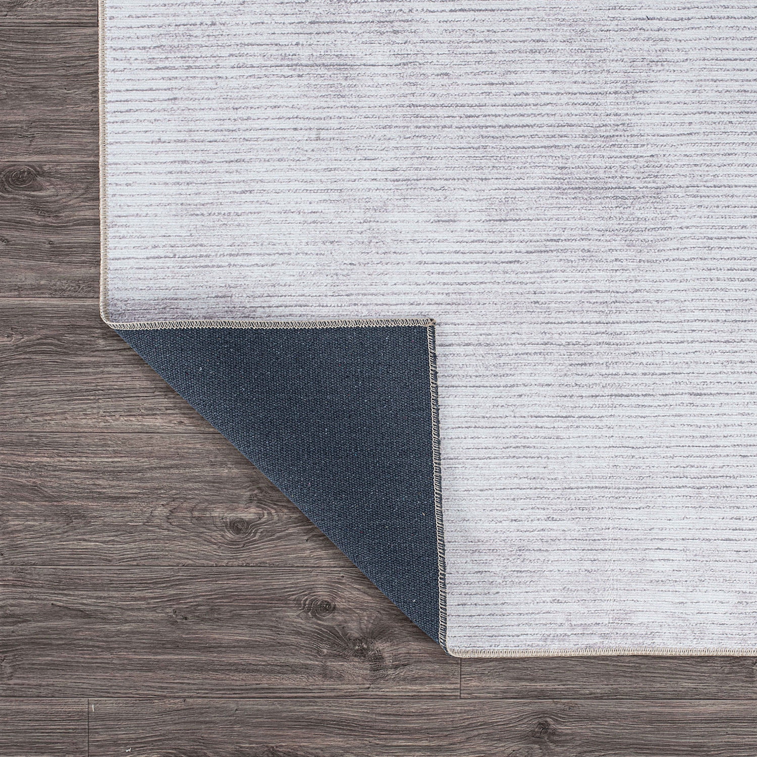 World Rug Gallery Contemporary Distressed Stripe Machine Washable 5'x7' Ivory Area Rug