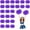 Mixed purple, variant on 24 PCS pom poms Cheerleading,13.8inch for Sports Teams, Dance Training, and Party Celebrations with Handle