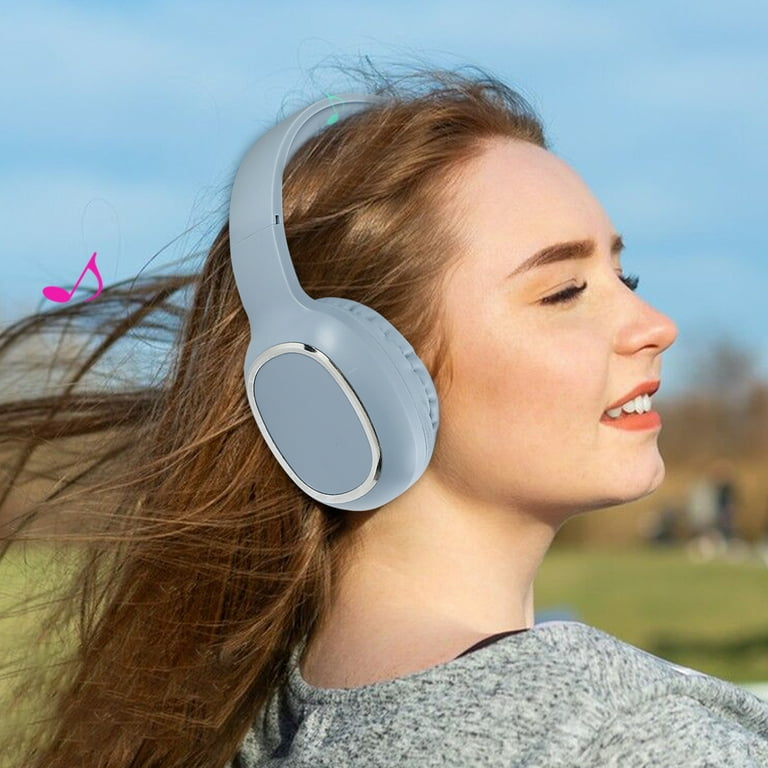 Bluetooth Headphones Over Ear Bluetooth Headset Wireless Bluetooth Headset Bass Game Computer Cell Phone Sports Headphones for Travel Work Laptop PC Cellphone Walmart