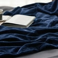 thumbnail image 5 of U by Bedsure Navy Blue Fleece Blankets King Size, 260GSM Soft Lightweight Plush Cozy Fuzzy, 107X89 inches, 5 of 6
