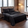 thumbnail image 2 of REGALWOVEN Fitted Sheet, Microfiber Bed Sheets, Soft and Comfortable for All Seasons Black 1 PC 39.0x74.8 inch, 2 of 5