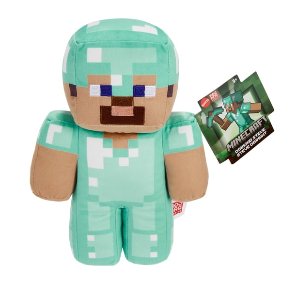 Minecraft Steve Diamant Peluche collector 20 cm inspirée du jeu vidéo