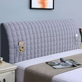 thumbnail image 4 of Usloyux Under $5 Quilted Vertical Stripe Headboard Cover, Full Coverage Bed Head Protector with Elastic, Dirtproof Headboard Slipcover for Beds, Washable Headboard Cover for Home, 4 of 6