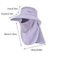 thumbnail image 3 of Under $1 PEONAVET Beach Hat Shawl Sun Hat Face Shading Fisherman Hat with Ponytail Hole Sun Hat Children, 3 of 7